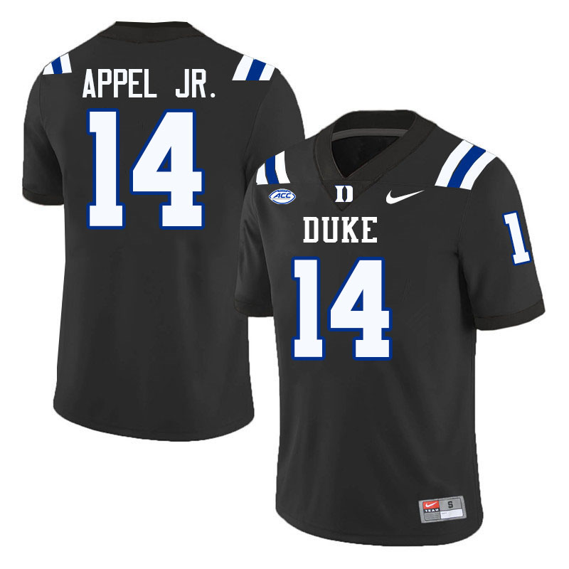 Duke Blue Devils #14 Michael Appel Jr. College Football Jersey Stitched-Black
